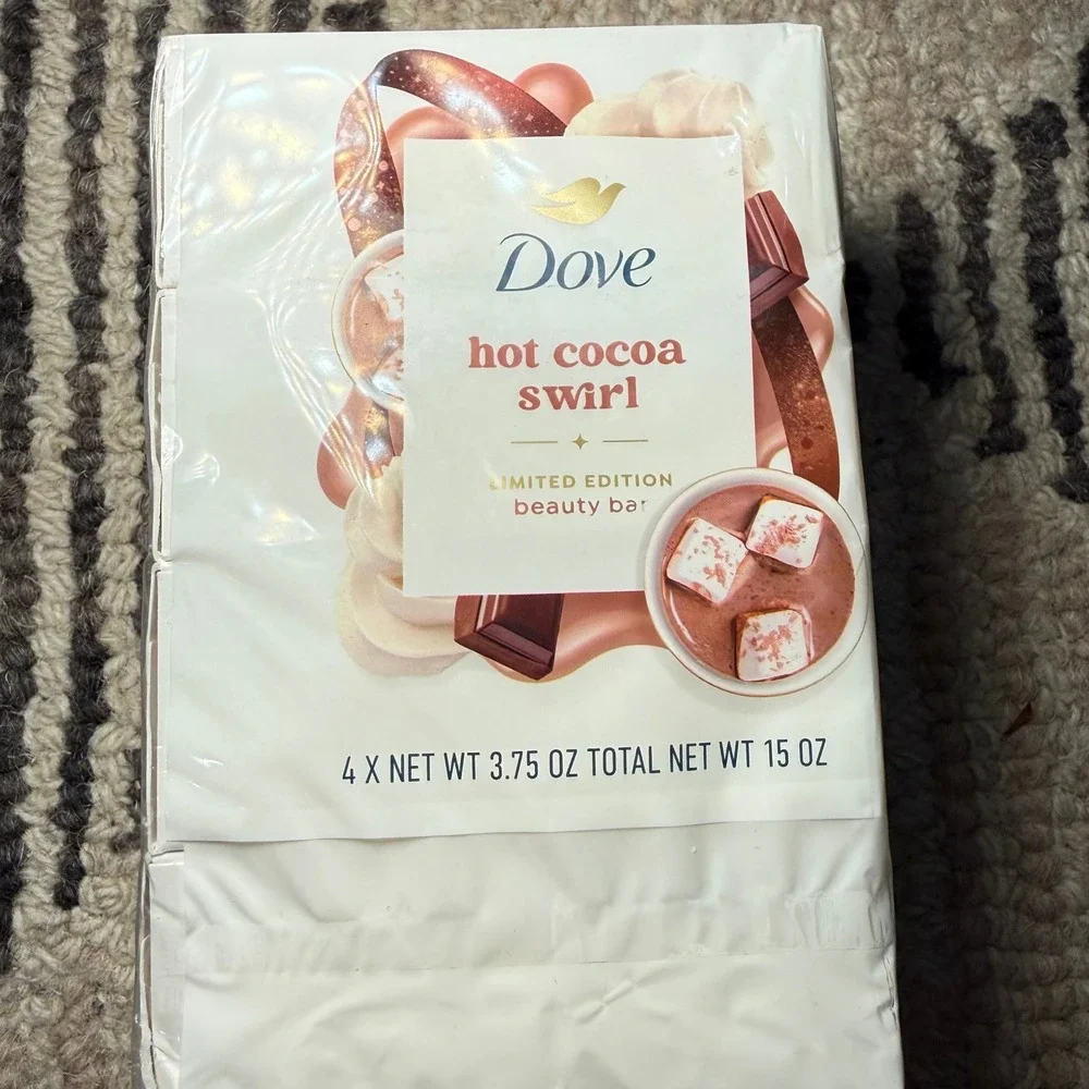 Dove Hot Cocoa Swirl Beauty Bar 4 Pack Limited Edition Soap Set